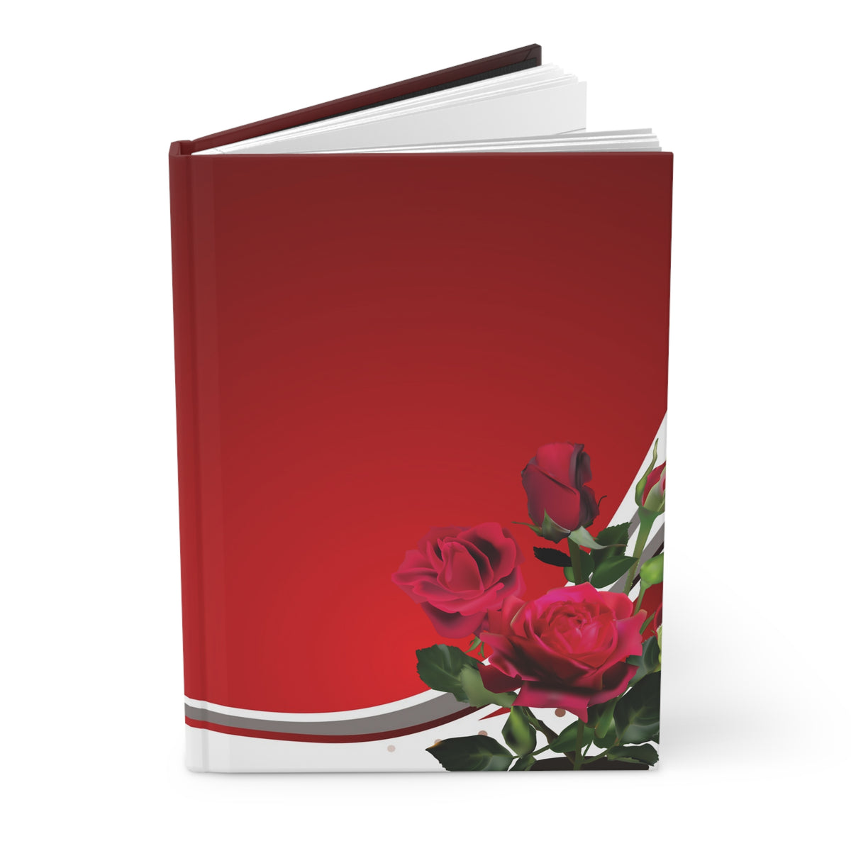 Red Floral Hardcover Journal