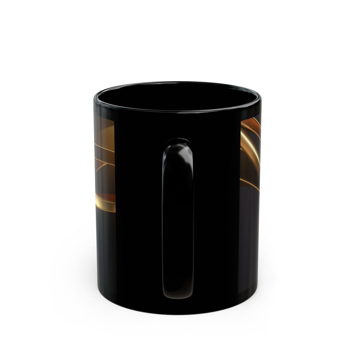 Gold Swirl Black Mug (11oz, 15oz)