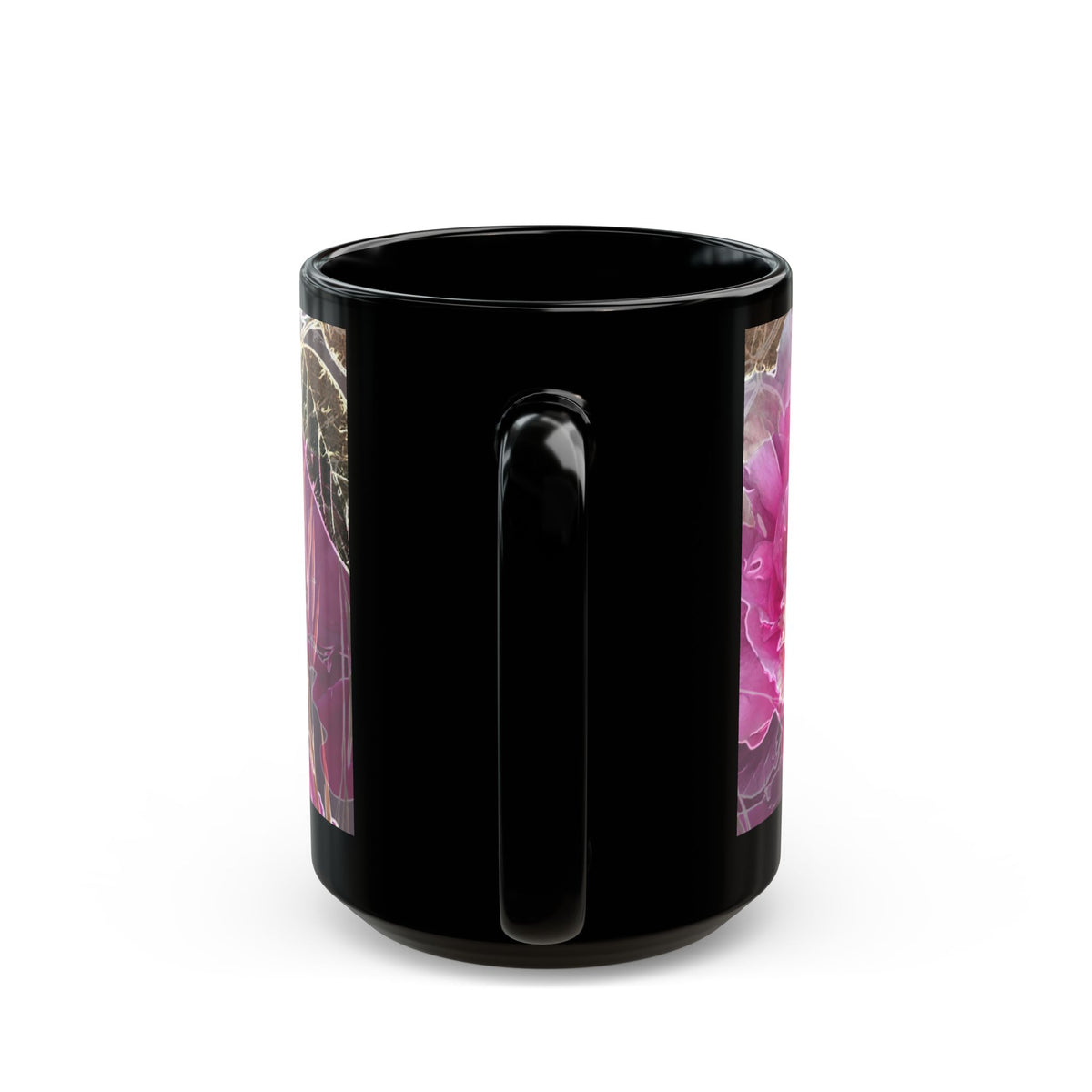 Radiant Petal Black Mug (11oz, 15oz)