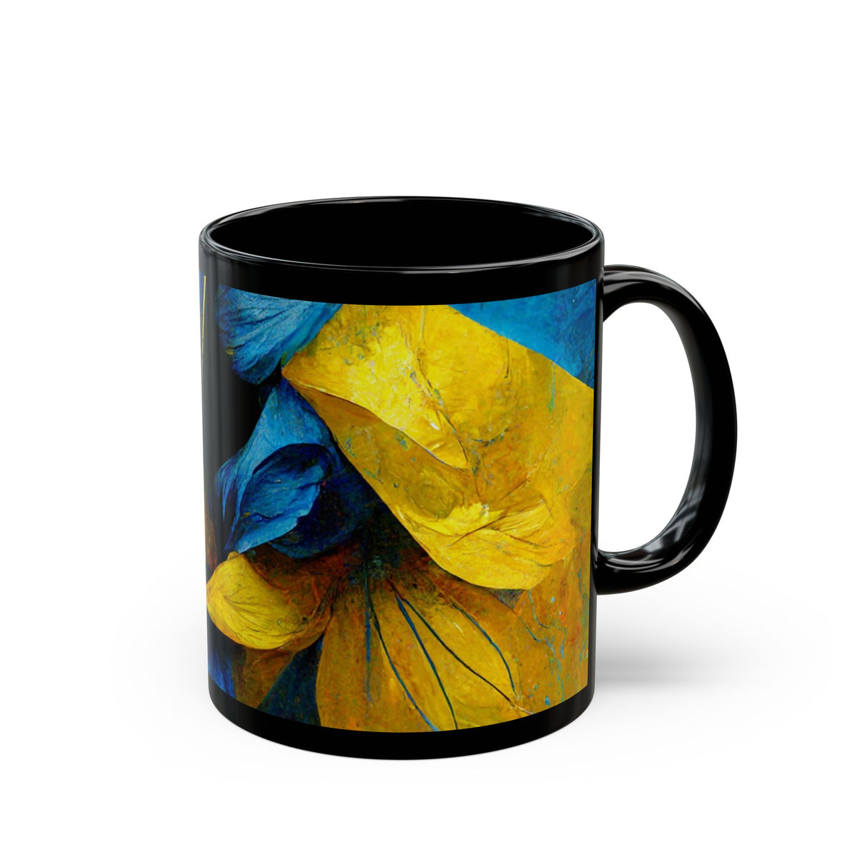 Morning Glory Black Mug (11oz, 15oz)