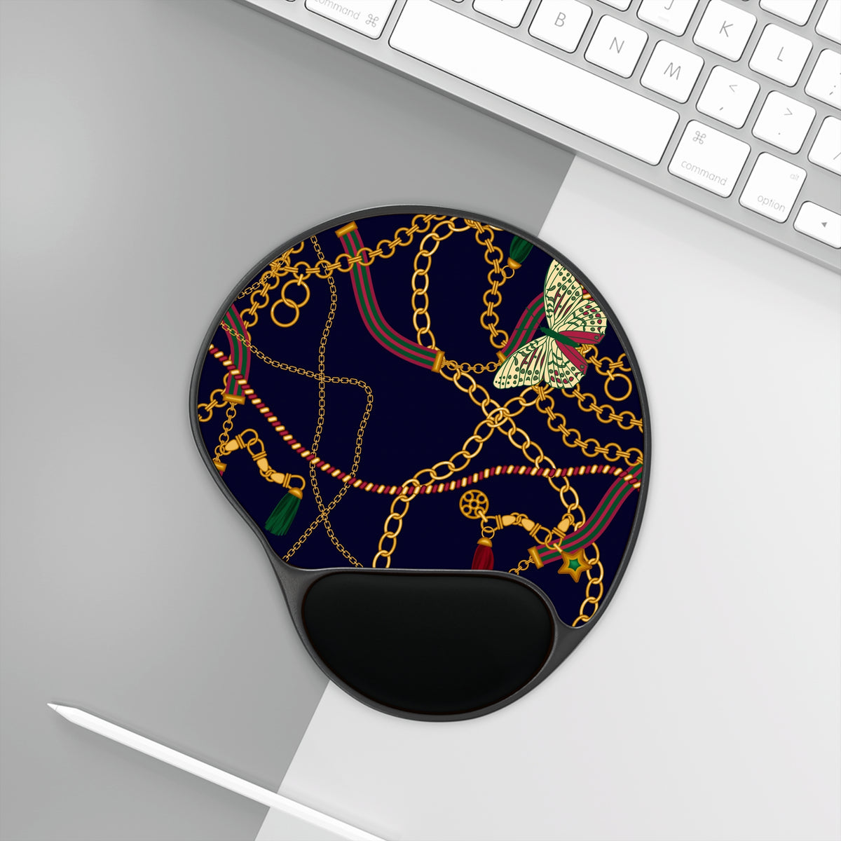 Captive Butterfly Mouse Pad With Wrist Rest