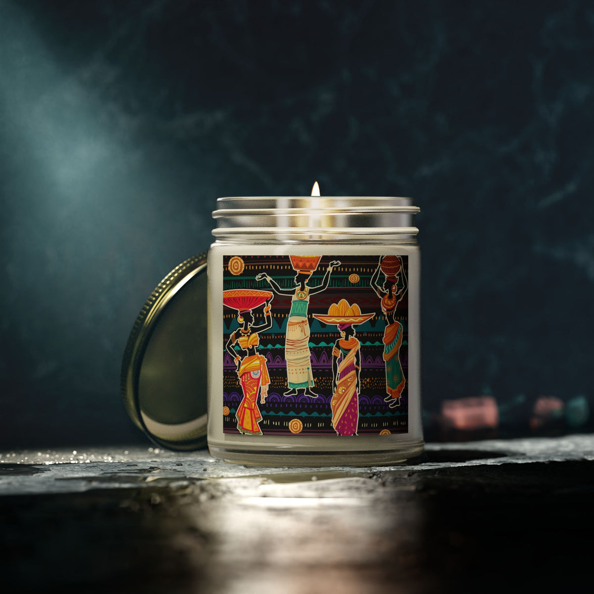 African Grace Scented Coconut Apricot Candles (4oz, 9oz)