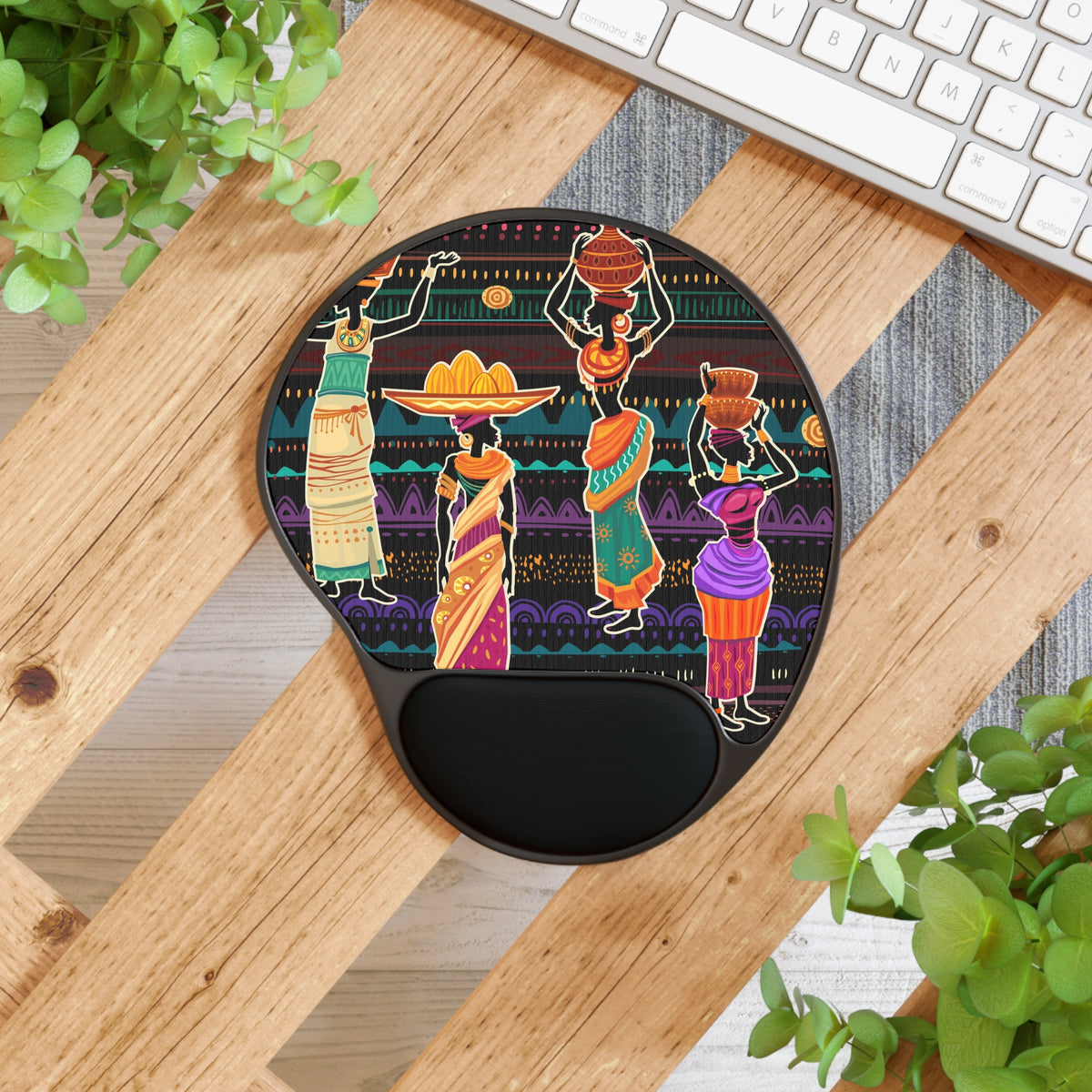 African Grace Mouse Pad With Wrist Rest