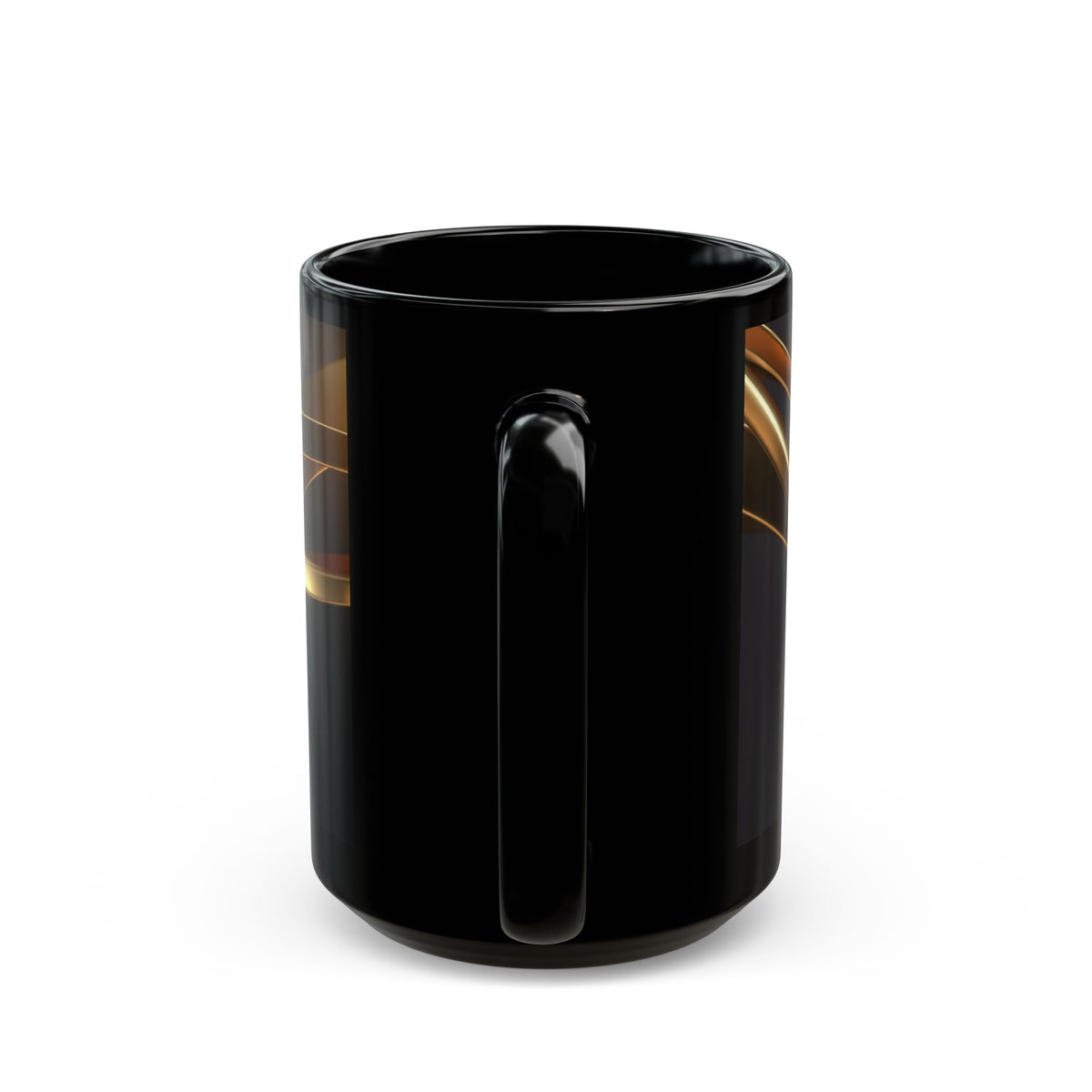 Gold Swirl Black Mug (11oz, 15oz)