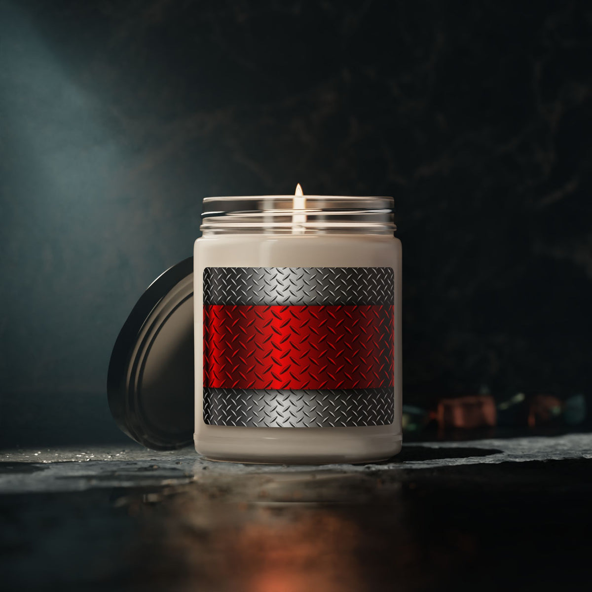 Red Steel Scented Soy Candle, 9oz