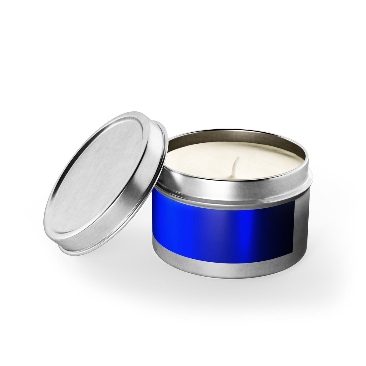 Blue Steel Tin Candles
