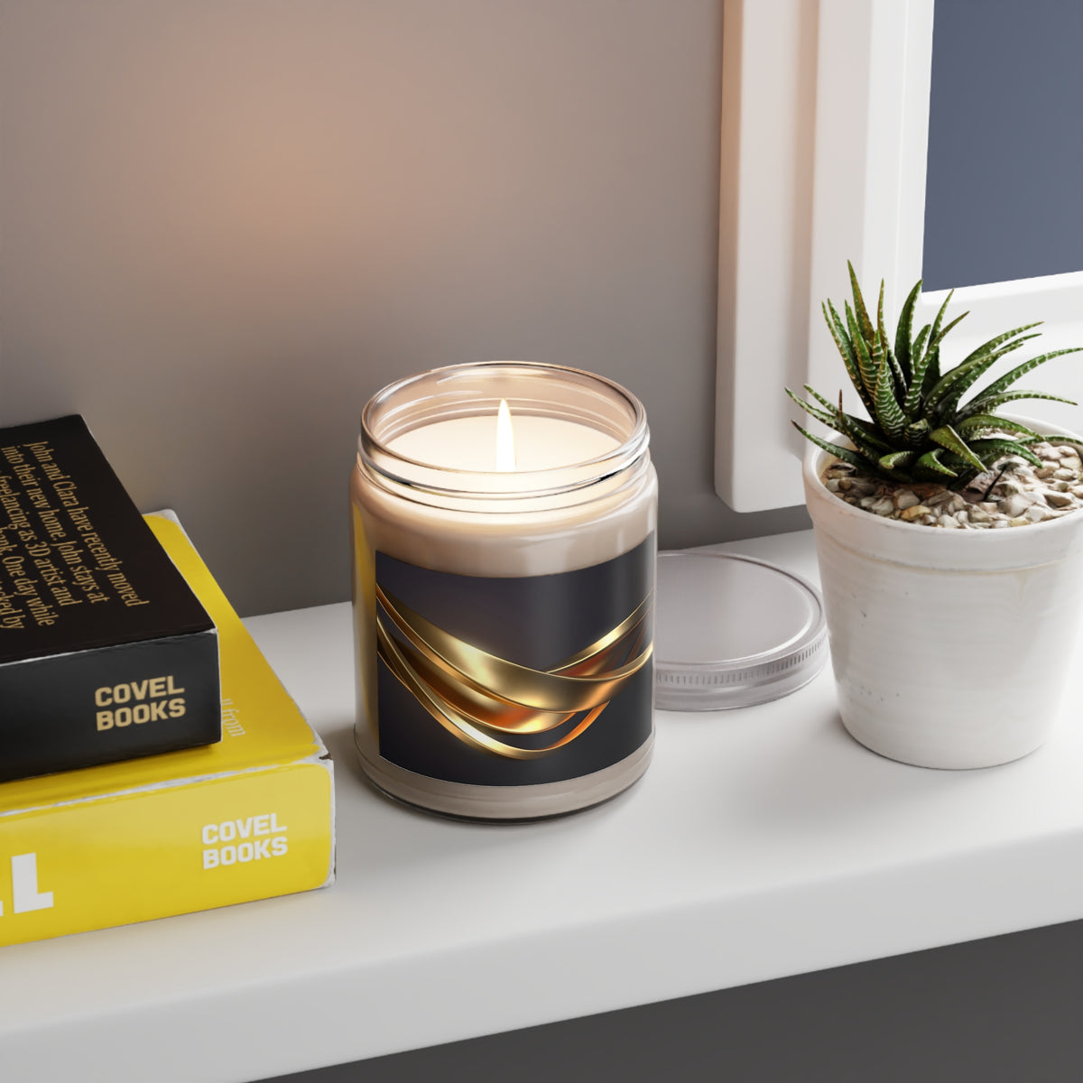 Gold Swirl Scented Candles, 9oz